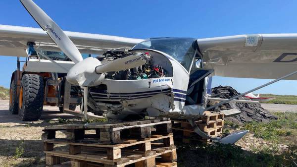 Flugzeugunfall bei Landeanflug auf Helgoland - Pilot schwer verletzt