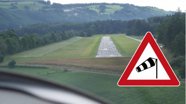 Landung bei Seitenwind: Die Seitenwindkomponente