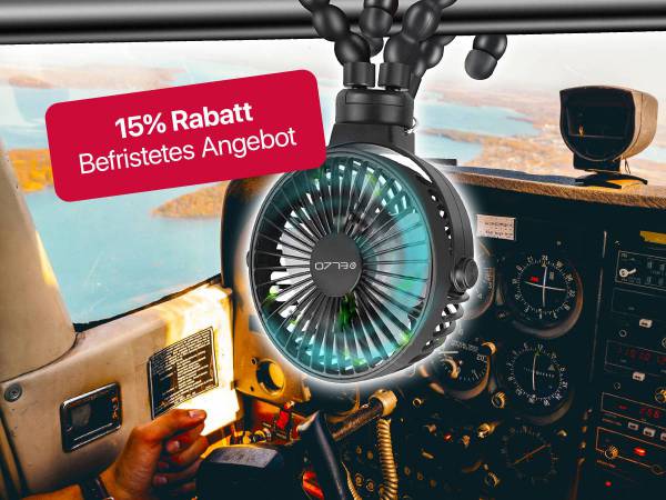 Der Cockpit-Ventilator bringt Dir Abkühlung