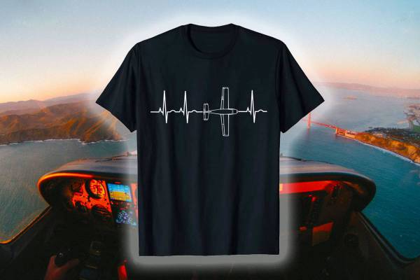 T-Shirt: Herzschlag von Piloten