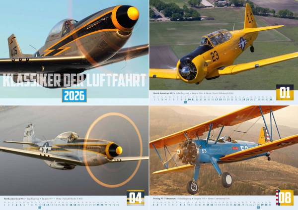 Klassiker der Luftfahrt Kalender 2026